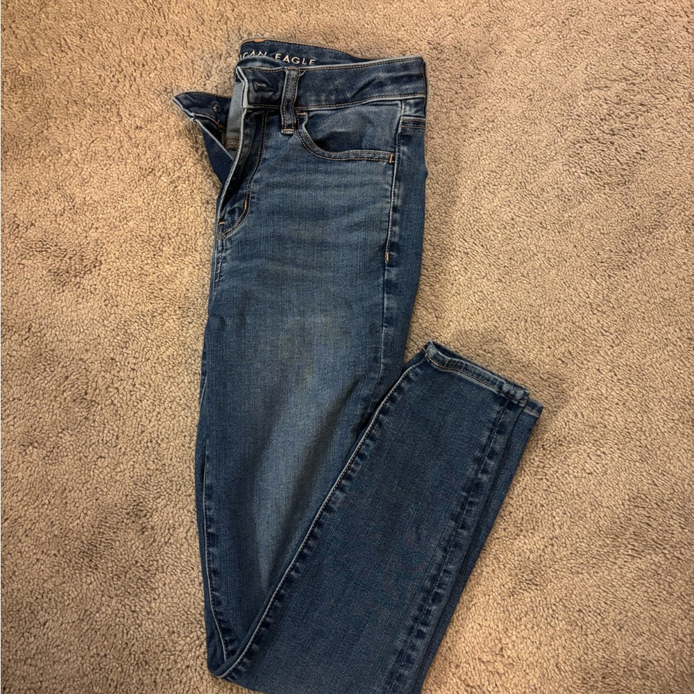 American Eagle High Rise Dark Wash Jeggings
